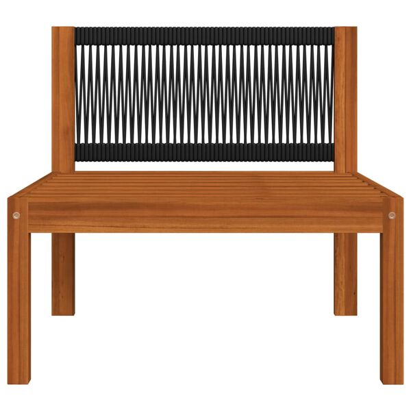 vidaXL 7 Piece Garden Lounge Set with Cushions Cream Solid Acacia Wood