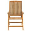 vidaXL Reclining Garden Chairs with Cushions 2 pcs Solid Wood Teak