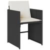 vidaXL 11 Piece Garden Dining Set with Cushions Brown Poly Rattan
