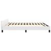 vidaXL Bed Frame without Mattress White Queen Faux Leather