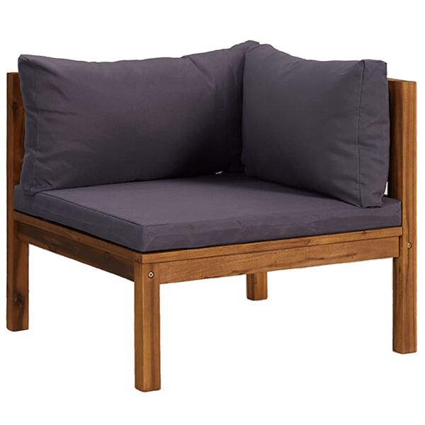 vidaXL 2-Seater Garden Sofa with Cushion Solid Wood Acacia