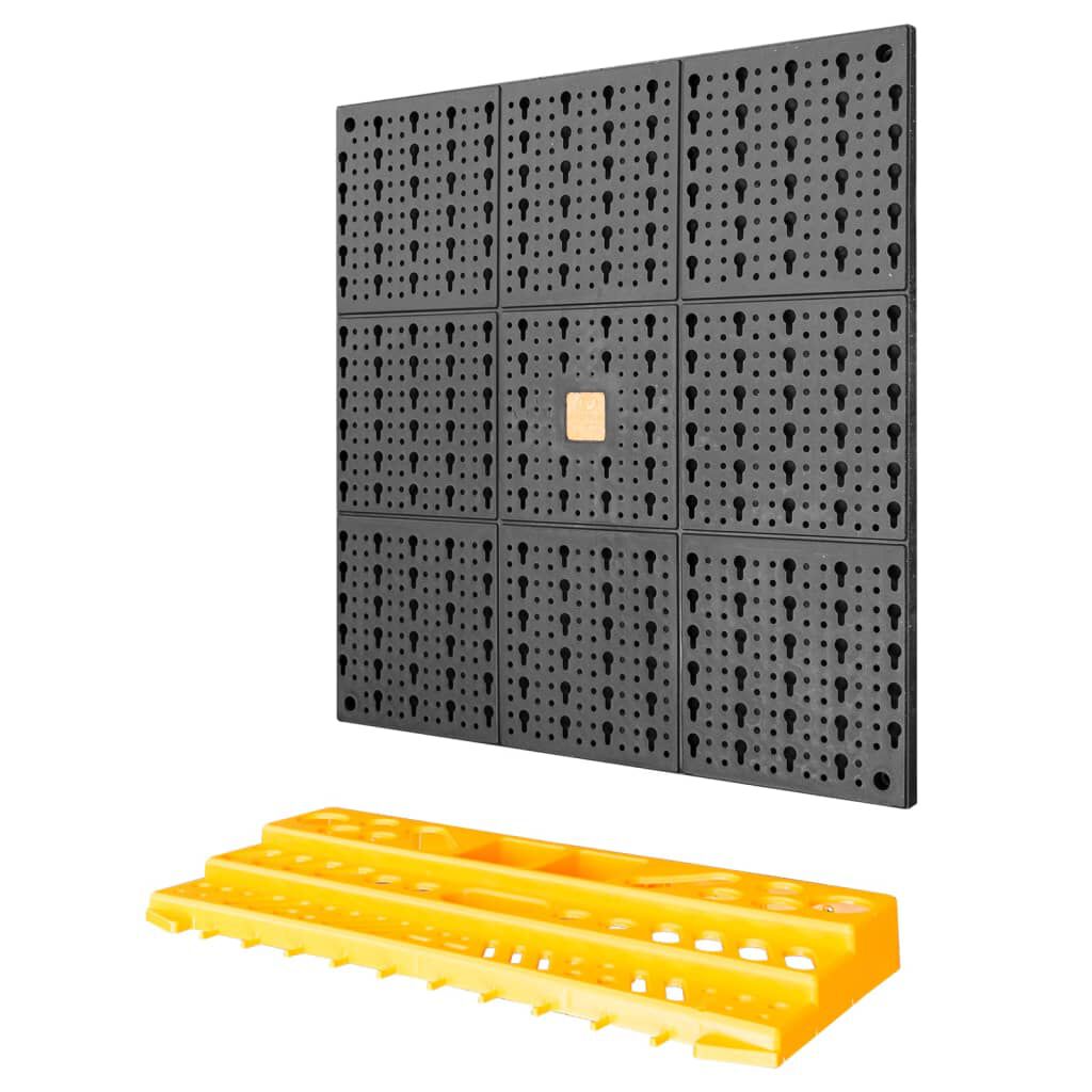 vidaXL Tool Wall 500x1000 mm 50 Hooks PP