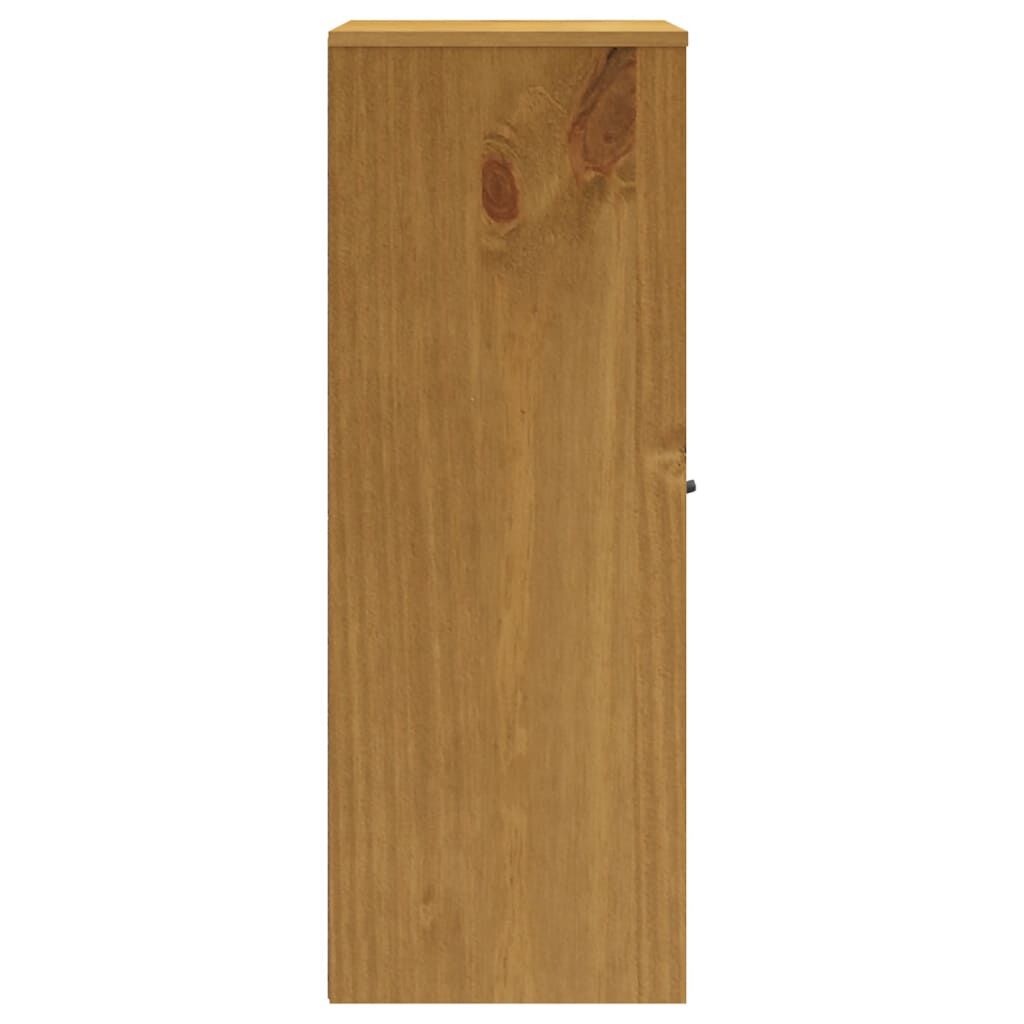 vidaXL Top for Highboard with Glass Doors FLAM Solid Wood Pine