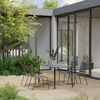 vidaXL 5 Piece Garden Dining Set Steel Dark Grey