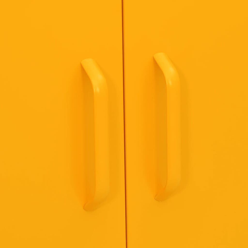 vidaXL Storage Cabinet Mustard Yellow 80x35x101.5 cm Steel