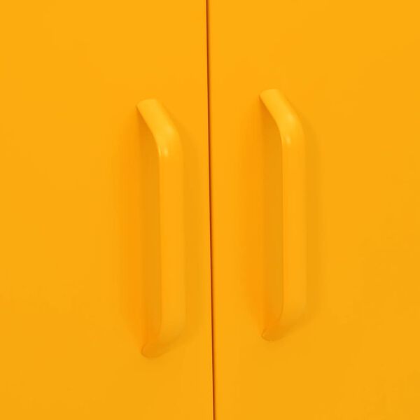 vidaXL Storage Cabinet Mustard Yellow 80x35x101.5 cm Steel