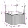 vidaXL Garden Sofa Set with Cushion 9 pcs Black Poly rattan