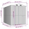 vidaXL Garden Shed Dark Brown 192x274x223 cm Galvanised Steel