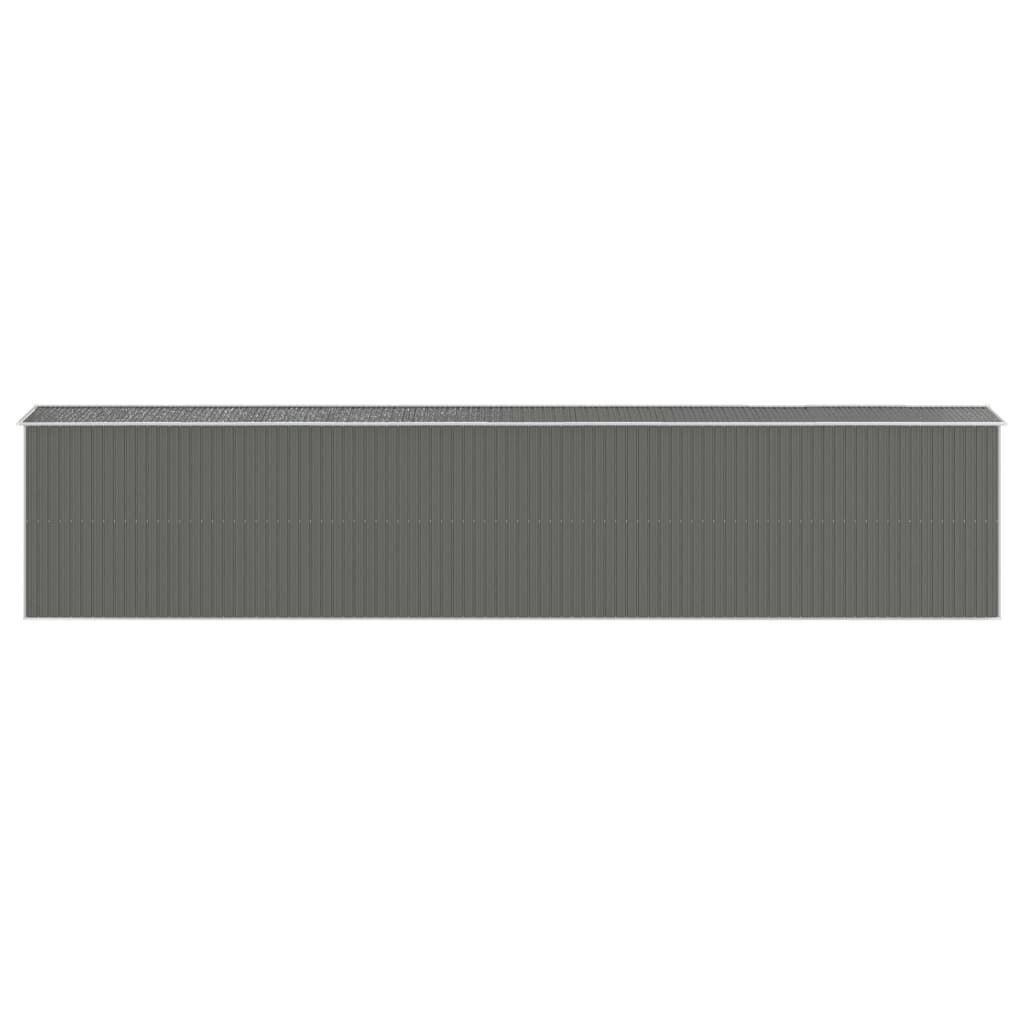 vidaXL Garden Shed Light Grey 192x1021x223 cm Galvanised Steel