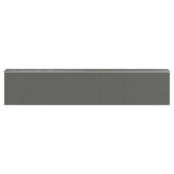 vidaXL Garden Shed Light Grey 192x1021x223 cm Galvanised Steel
