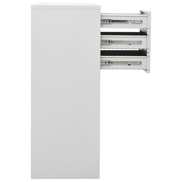 vidaXL Office Cabinet Light Grey 90x40x102 cm Steel