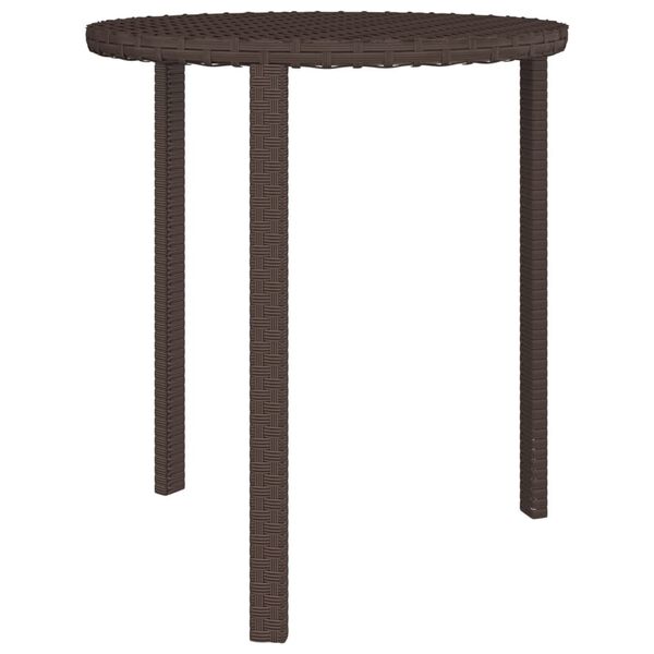 vidaXL Garden Side Tables 3 pcs Brown Poly Rattan