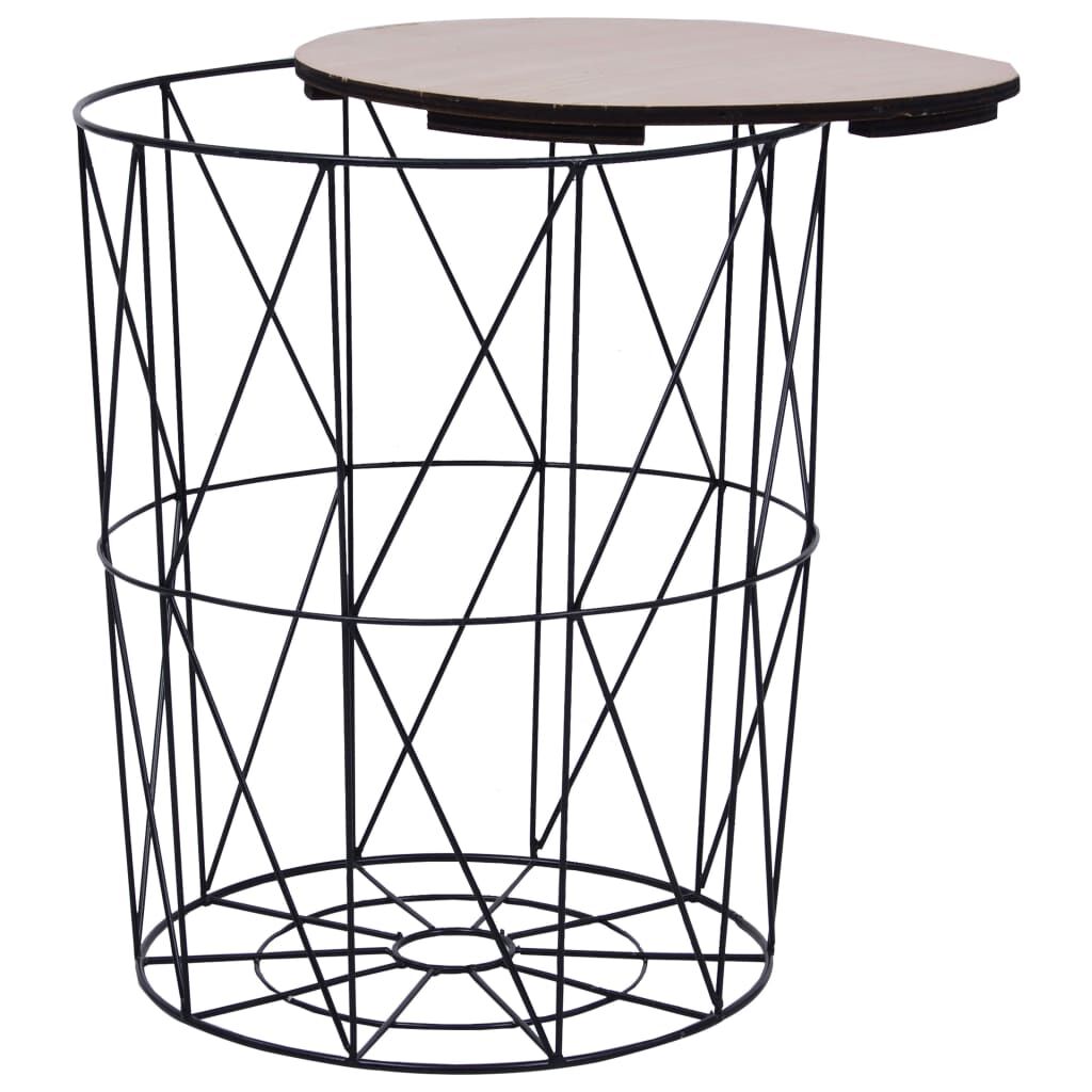 vidaXL Coffee Table Black ? 47 cm