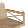 vidaXL Swing Bench Beige 63x62x40 cm Poly Rattan
