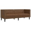 vidaXL 2 Piece Chesterfield Sofa Set Brown Faux Suede Leather