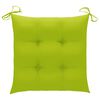 vidaXL Dining Chairs 8 pcs with Bright Green Cushions Solid Teak Wood