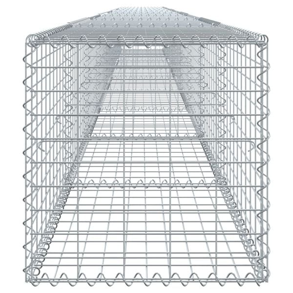vidaXL Gabion Basket with Cover 900x50x50 cm Galvanised Iron
