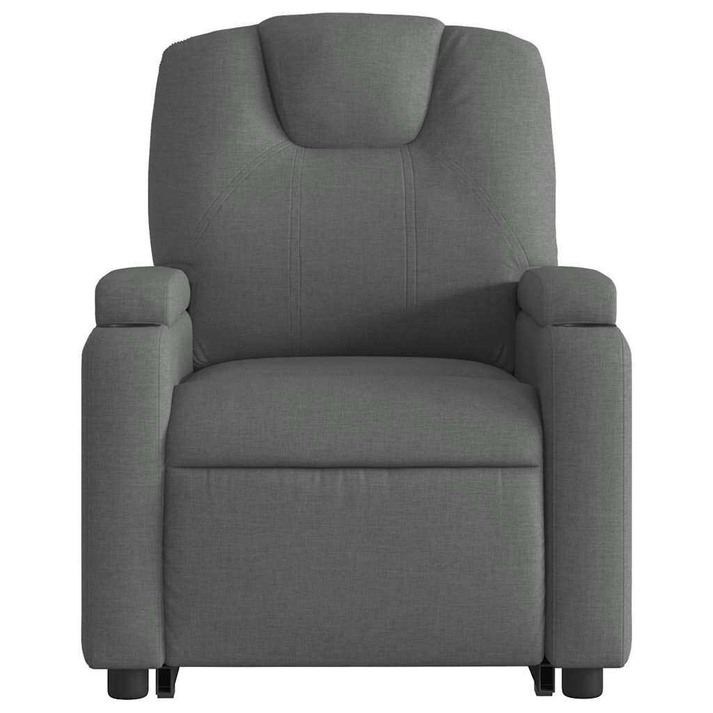 vidaXL Electric Stand up Massage Recliner Chair Dark Grey Fabric
