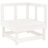 vidaXL 3 Piece Garden Lounge Set White Solid Wood Pine
