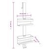 vidaXL Hanging Shower Caddy Brushed 304 Stainless Steel