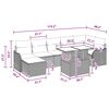 vidaXL Garden Sofa Set with Cushion 8 pcs Black Poly rattan