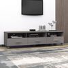 vidaXL TV Cabinet HAMAR Light Grey 158x40x40 cm Solid Wood Pine