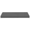 vidaXL Floating Wall Shelf High Gloss Grey 60x23.5x3.8 cm MDF