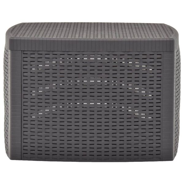 vidaXL Side Table Mocha 54x54x36.5 cm Plastic