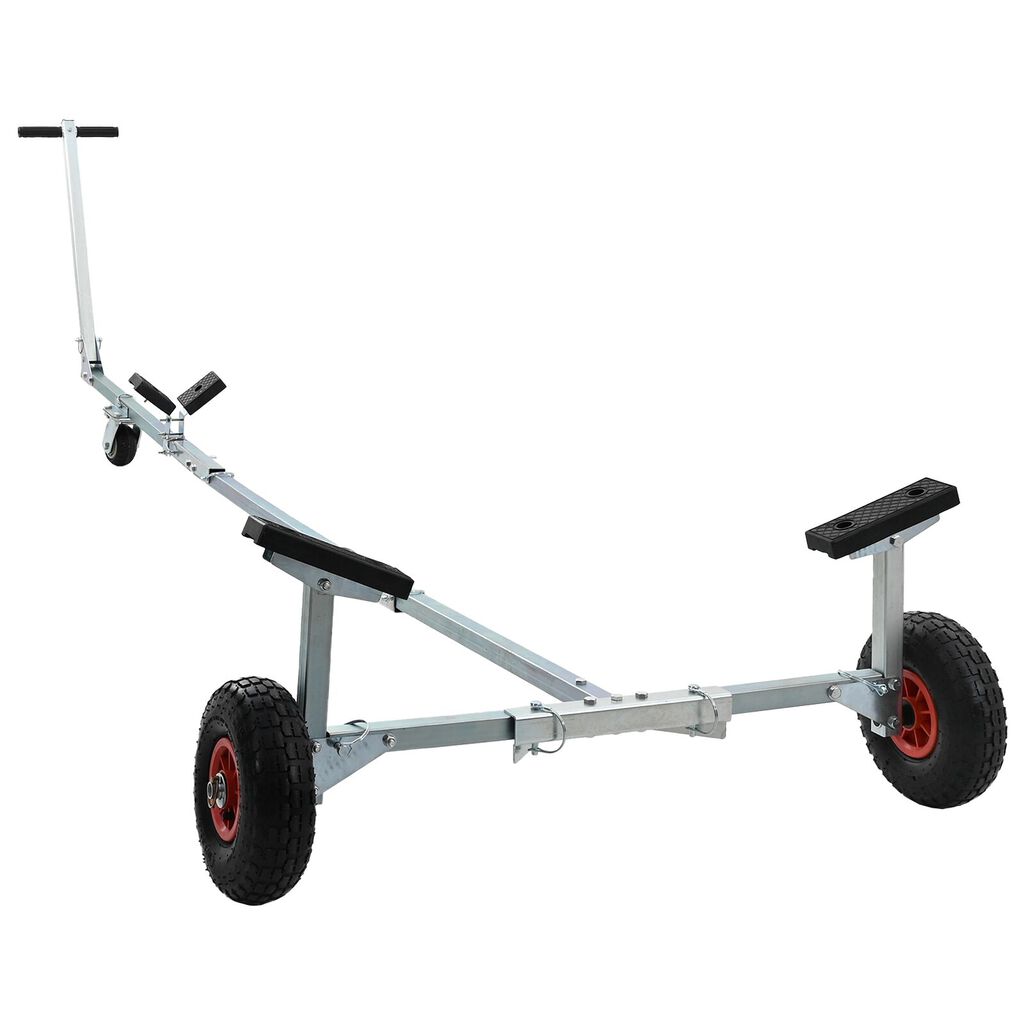 vidaXL Boat Trailer with 3 Wheels, Foldable and Adjustable, 160 kg Steel
