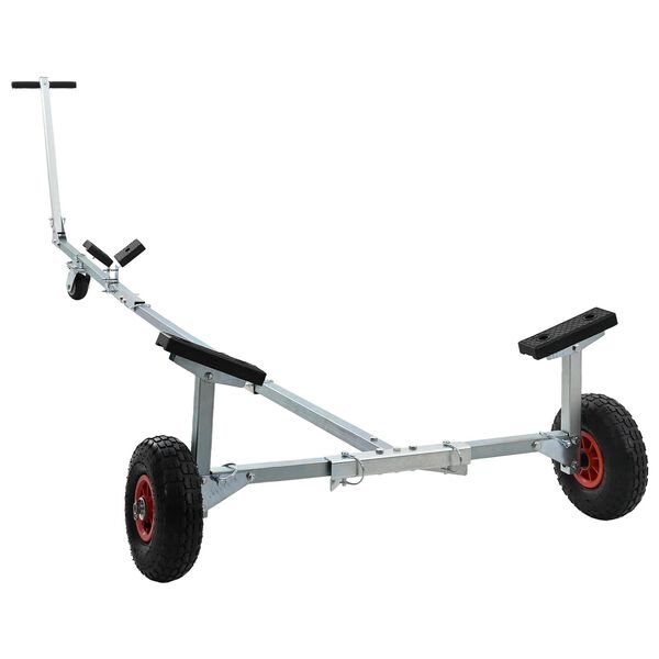 vidaXL Boat Trailer with 3 Wheels, Foldable and Adjustable, 160 kg Steel
