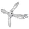 vidaXL Folding Anchor Silver 8 kg Hot Dip Galvanized Cast Iron