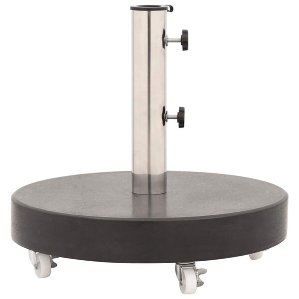 vidaXL Parasol Base Granite 30 kg Round Black