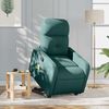 vidaXL Stand up Massage Recliner Chair Dark Green Fabric