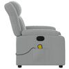 vidaXL Electric Massage Recliner Chair Light Grey Fabric