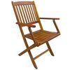 vidaXL Outdoor Dining Set Folding 5 pcs Brown Solid eucalyptus wood