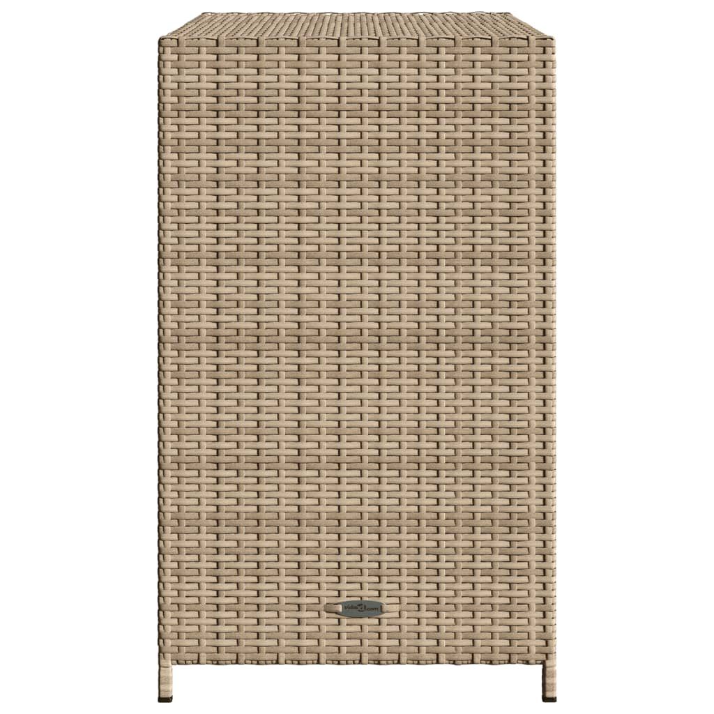 vidaXL Garden Storage Cabinet Beige 83x45x76 cm Poly Rattan