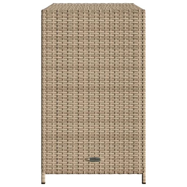 vidaXL Garden Storage Cabinet Beige 83x45x76 cm Poly Rattan
