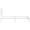 vidaXL Metal Bed Frame without Mattress with Headboard White 100x190cm