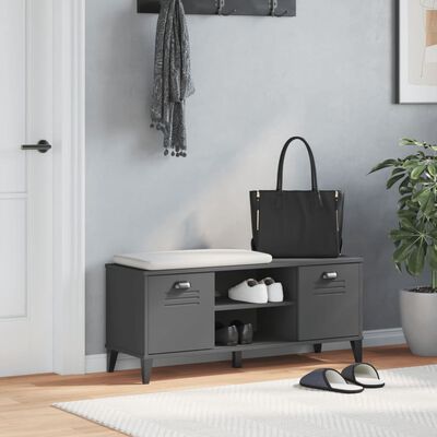 vidaXL Shoe Bench VIKEN Anthracite Grey 106x35x45 cm Engineered Wood