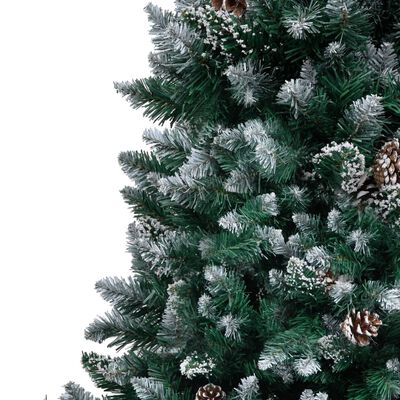 vidaXL Artificial Christmas Tree with Pine Cones and White Snow 240 cm