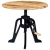 vidaXL Side Table 60x(46-63) cm Solid Mango Wood and Cast Iron