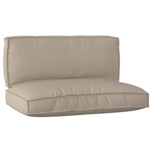 vidaXL Pallet Cushion Set 2 pcs Taupe Oxford Fabric