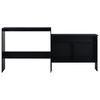 vidaXL Bar Table with 2 Table Tops Black 130x40x120 cm