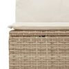 vidaXL 8 Piece Garden Sofa Set with Cushions Beige Poly Rattan