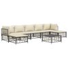 vidaXL 8 Piece Garden Lounge Set with Cushions Anthracite Poly Rattan