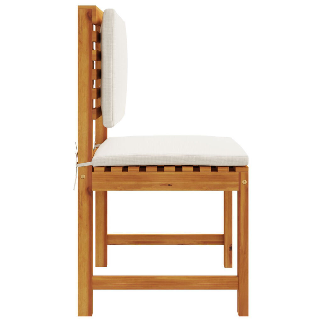 vidaXL Armless Garden Chair 2 pcs Brown 50 x 50 x 91cm