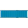 vidaXL Sun Lounger with Blue Cushion Solid Teak Wood