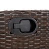 vidaXL Reclining Garden Chairs 2 pcs with Footrest Brown Poly Rattan