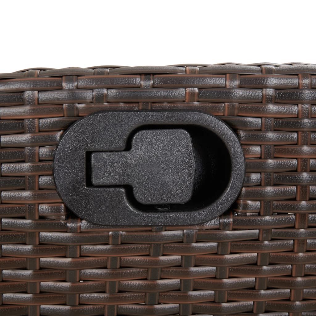 vidaXL Reclining Garden Chairs 2 pcs with Footrest Brown Poly Rattan