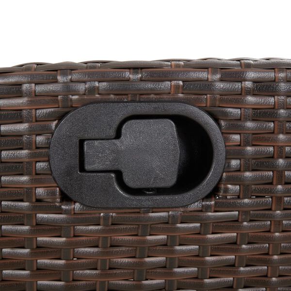 vidaXL Reclining Garden Chairs 2 pcs with Footrest Brown Poly Rattan